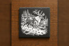 The Antlered Courier Christmas Laser Engraving PNG Product Image 6