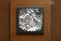 Root-House Christmas Door Laser Engraving PNG Product Image 6