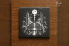 The Tidal Stair Gothic Celestial Laser Engraving PNG Product Image 6