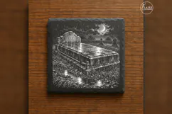 The Rain-Ledger Tomb Halloween Cemetery Engraving PNG Product Image 6