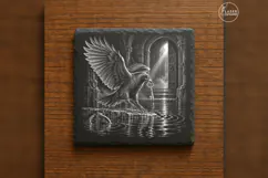 The Drowned-Key Raven Gothic Animal Laser Engraving PNG Product Image 6