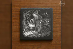 The Wayside Brew Vintage Halloween Laser Engraving PNG Product Image 6