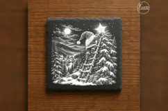 Star-Bearer Forest Tree Christmas Laser Engraving PNG Product Image 6