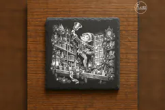 Bell-Ringer Toy Shelf Christmas Laser Engraving PNG Product Image 1