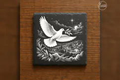 Dove of Peace Bethlehem Laser Engraving PNG Product Image 6