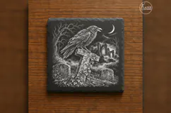 The Vesper Watcher Gothic Halloween Laser Engraving PNG Product Image 6