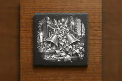 Ivy Bell Garland Christmas Laser Engraving PNG Product Image 6