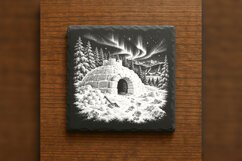 Igloo Lookout Winter Wonderland Laser Engraving PNG Product Image 6