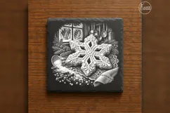 The Frosted Snowflake Biscuit Christmas Engraving PNG Product Image 6