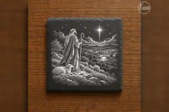 Shepherd Christmas Sky Laser Engraving PNG Product Image 6