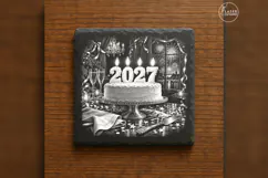 The 2027 Candle Table New Year Celebration Laser Engraving P Product Image 6