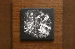The Snowflake Coffee Walk Winter Drink Laser Engraving PNG Product Image 6