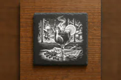 The Mulled Wine Window Winter Drink Laser Engraving PNG Product Image 6
