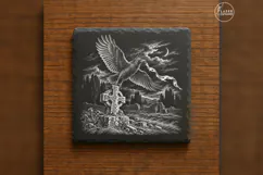 The Funeral Ribbon Halloween Cemetery Engraving PNG Product Image 6