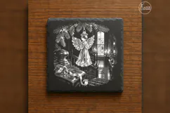 Glass Angel Ornament Laser Engraving PNG Product Image 6