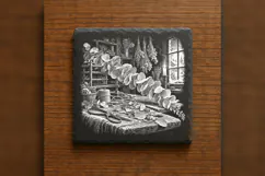 The Frosted Eucalyptus Workshop Laser Engraving PNG Product Image 6