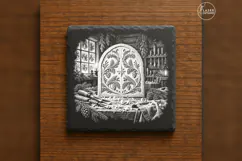The Firbranch Folk Panel Christmas Laser Engraving PNG Product Image 6