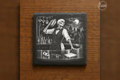The Midnight Mixologist Gothic Skeleton Laser Engraving PNG Product Image 6