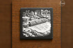 Carved Holiday Rolling Pin Christmas Laser Engraving PNG Product Image 6