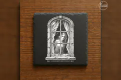 The Watching Window Haunted House Laser Engraving PNG Product Image 6