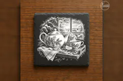 Frosted Teatime Winter Christmas Laser Engraving PNG Product Image 6