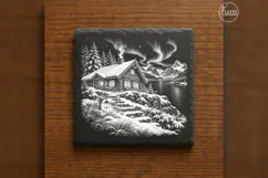 The Fjordside Nordic House Christmas Laser Engraving PNG Product Image 6