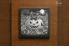 The Pumpkin Hideout Cute Spooky Halloween Engraving PNG Product Image 6