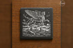 The Starbound Sphinx Gothic Celestial Laser Engraving PNG Product Image 6