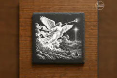 Christmas Angel Proclamation Laser Engraving PNG Product Image 6