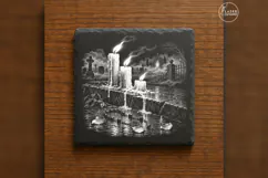 The Wax Offering Halloween Cemetery Engraving PNG Product Image 6