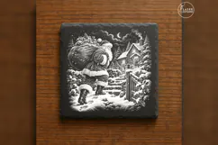 Giftkeeper's Climb Santa Christmas Laser Engraving PNG Product Image 6