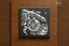 The Glass Memory Classic Christmas Laser Engraving PNG Product Image 6