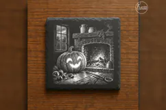 The Hearthside Smile Pumpkin Halloween Laser Engraving PNG Product Image 6