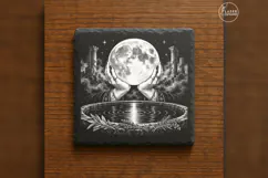 Moonkeeper's Offering Gothic Celestial Laser Engraving PNG Product Image 6
