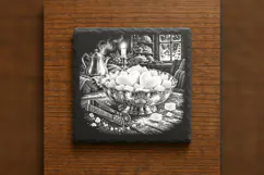 The Marshmallow Heart Bowl Winter Drink Laser Engraving PNG Product Image 6