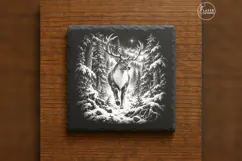 Firshadow Crossing Reindeer Forest Christmas Laser PNG Product Image 6