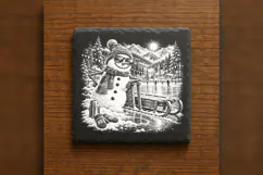 Coolest Snowman at the Rink Laser Engraving PNG Product Image 6