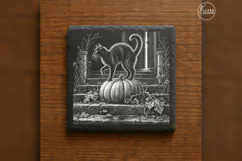 The Familiar's Claim Pumpkin Halloween Laser Engraving PNG Product Image 1