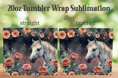 Horse with Flowers 20oz Tumbler PNG, Horse Tumbler Wrap Product Image 2