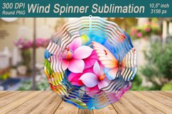 Watercolor Flowers Wind spinner | Wind spinner sublimation Product Image 1