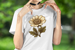 Golden daisy wildflower clipart png| Vintage flower graphics Product Image 2