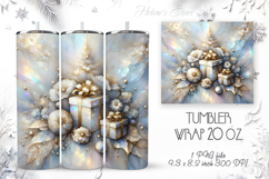 Christmas gift tumbler wrap 20oz sublimation | Golden Magic Product Image 1
