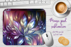 Iridescent purple floral mouse pad sublimation design png Product Image 1