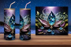 Tumbler wrap sublimation. Amazing crystal flower fantasy art Product Image 1
