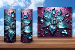 Tumbler wrap sublimation. Amazing crystal flower fantasy art Product Image 1