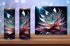 Precious crystal flower. Tumbler wrap sublimation. Product Image 1