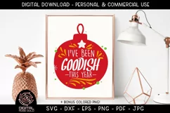 I've Been Goodish This Year - Funny Kids Christmas Tree SVG Product Image 1