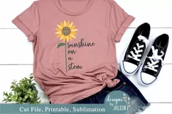 Sunshine on a stem Sunflower - SVG, Sublimation, Printable Product Image 1