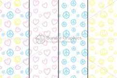 Freehand Style Love, Peace, Balance Pattern Set Product Image 1