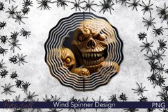 Halloween Pumpkins Wind Spinner | Evil Halloween Design Product Image 1